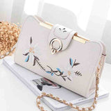 LADSOUL 2018 Fashion Embroidery Flower Design Women Bag Chain Female Women Messenger Bags Good Quality Women Bag Tote A1353/g