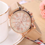 Luxury Brand Leather Quartz Watch Women Men Ladies Fashion Wrist Watch Wristwatches Clock relogio feminino masculino 8A01