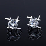 European and American Trinkets Triangle Zircon Earrings Toe Square Zircon Stud Earrings Women Earrings Wholesale