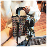 VOLESS Woolen Women Bag Luxury Handbags Women Bag Designer Fashion Ribbons Hairball Patchwork Crossbody Bag For Women 2018 New