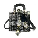 VOLESS Woolen Women Bag Luxury Handbags Women Bag Designer Fashion Ribbons Hairball Patchwork Crossbody Bag For Women 2018 New