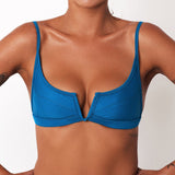 Sexy Women Bikini Top V Front Swimsuit Top Backless Bralette Beach Swimwear Bathing Suit