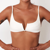 Sexy Women Bikini Top V Front Swimsuit Top Backless Bralette Beach Swimwear Bathing Suit