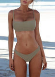 New Sexy Women Bikini Set Swimsuit Push Up Padded Bra High Cut Bottoms Swimwear Bathing Suits