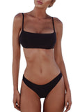 New Sexy Women Bikini Set Swimsuit Push Up Padded Bra High Cut Bottoms Swimwear Bathing Suits