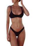 New Sexy Women Bikini Set Swimsuit Push Up Padded Bra High Cut Bottoms Swimwear Bathing Suits