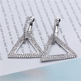 New design creative jewelry high-grade elegant crystal earrings round Gold and silver earrings wedding party earrings for woman
