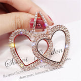 New design creative jewelry high-grade elegant crystal earrings round Gold and silver earrings wedding party earrings for woman