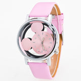 Relogio Feminino Luxo 2018 Ladies Watch With Crystals Clocks Women Luxury Quartz With Leather Mickey Mouse Kad N Saatleri New 3#